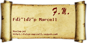 Fülöp Marcell névjegykártya