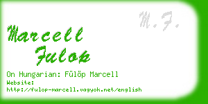 marcell fulop business card