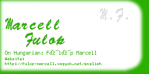 marcell fulop business card